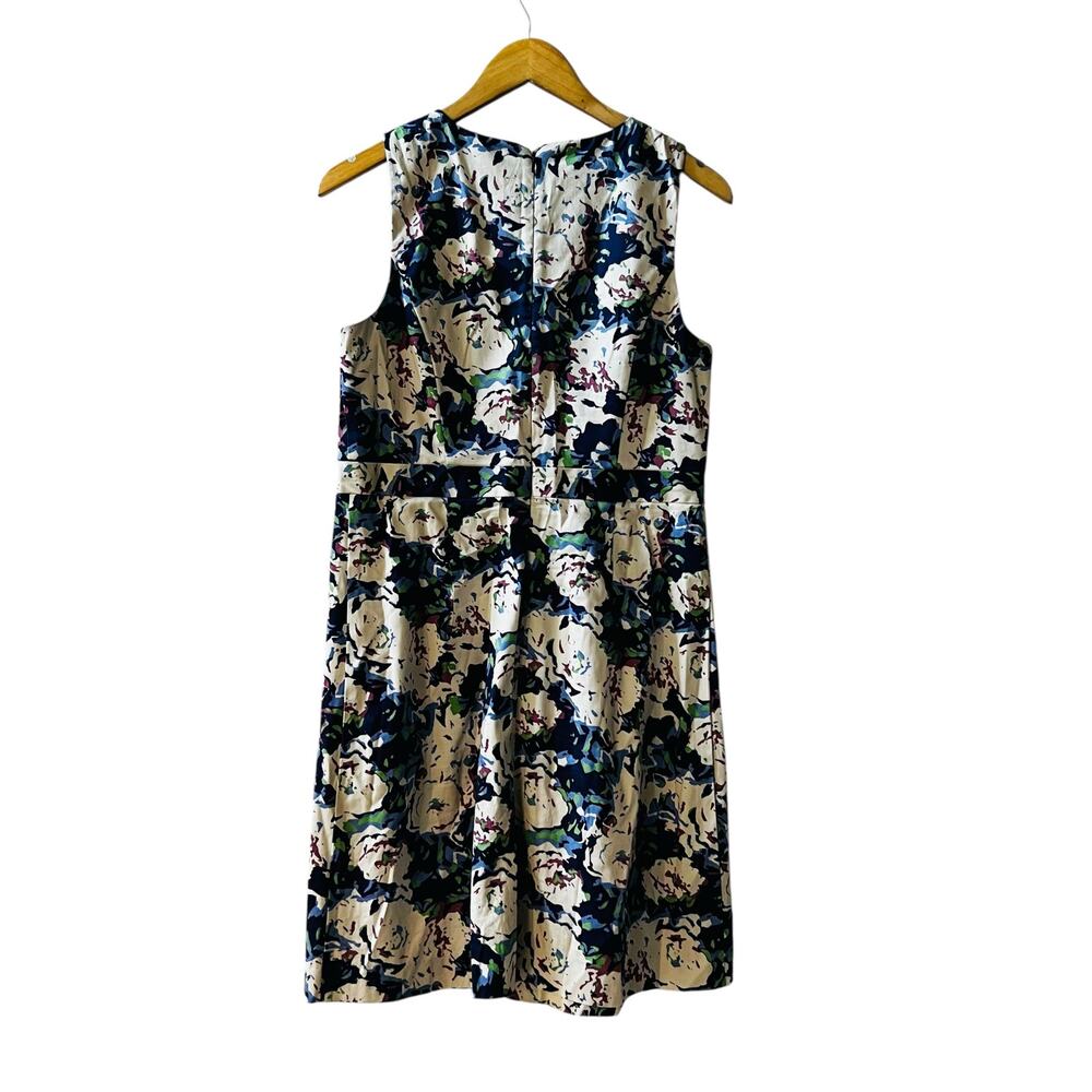 Ann Taylor Loft Abstract Floral Sleeveless Dress Size 6 Multicolor